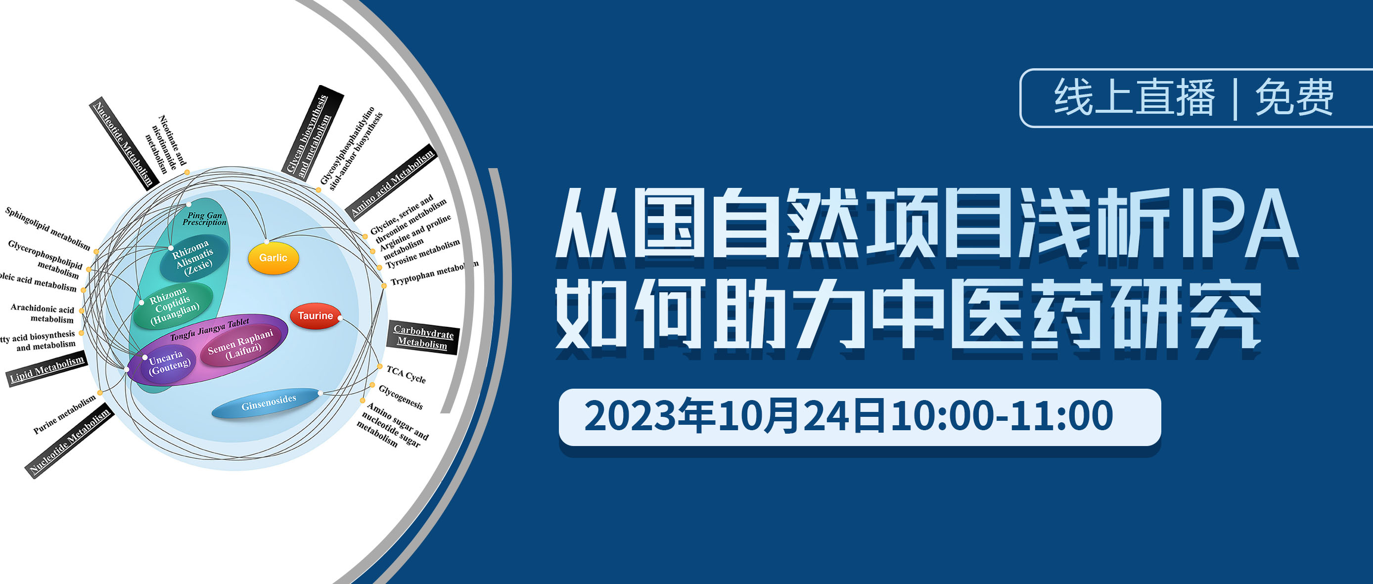 【线上讲座】从国自然项目浅析IPA如何助力中医药研究